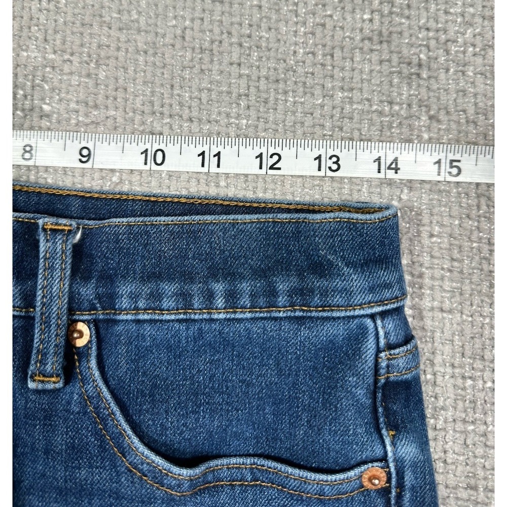 Lucky Brand Jeans Womens 28x26 Blue Ava Mid Rise Crop Mini Boot Raw Hem Read - Picture 3 of 14